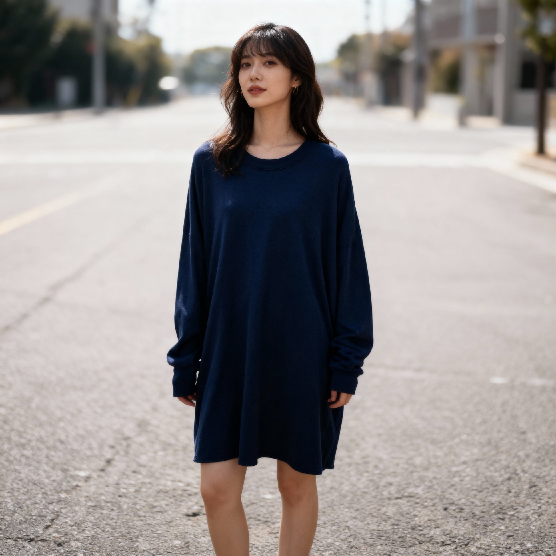 Oversized Long Sleeve Knit Top – Rich Color Selection