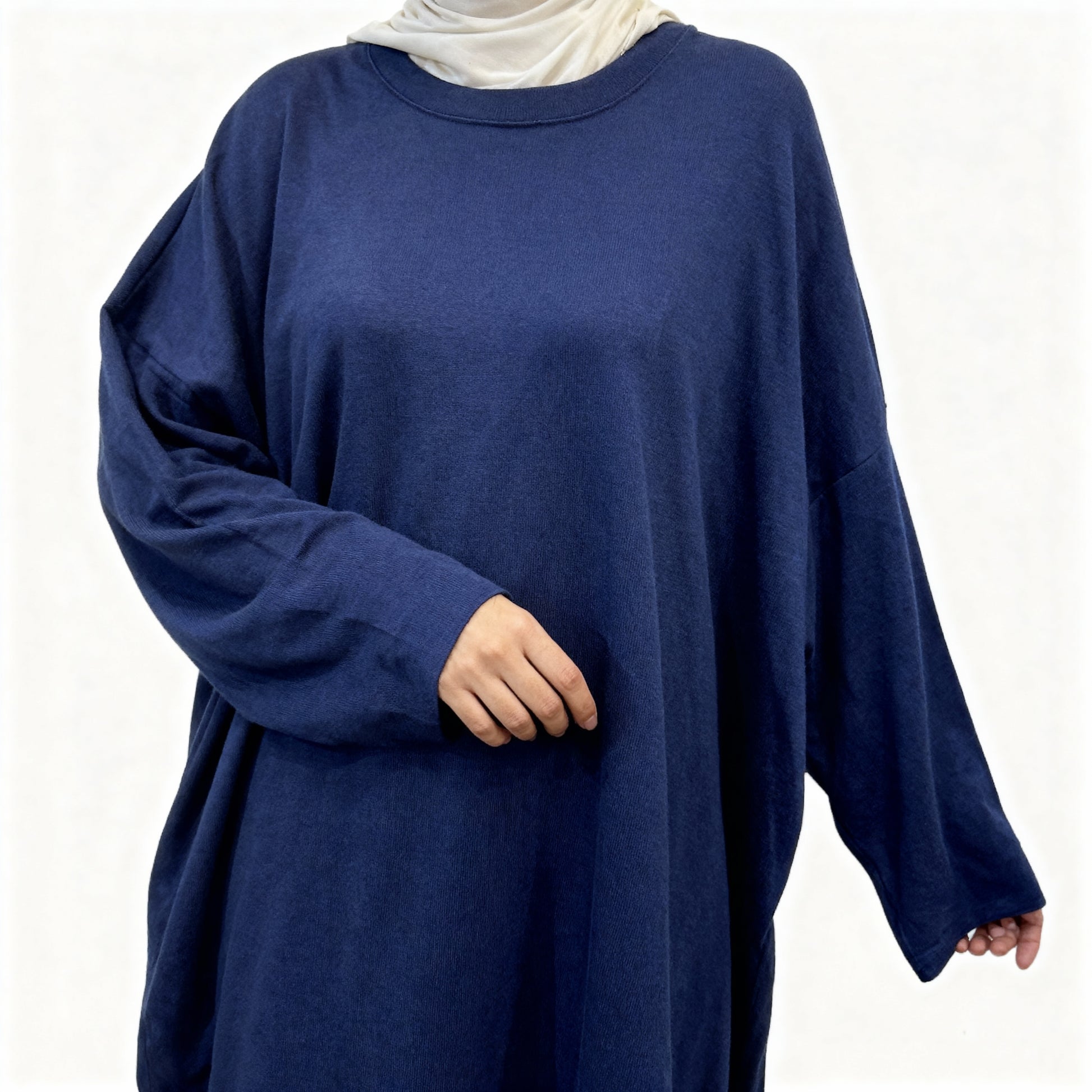 Oversized Long Sleeve Knit Top – Rich Color Selection