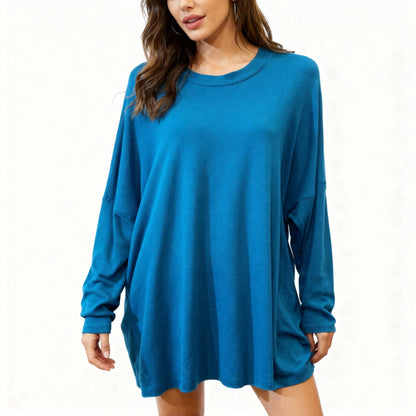 Relaxed Fit Long Sleeve Tunic – Vibrant Multi-Color Options