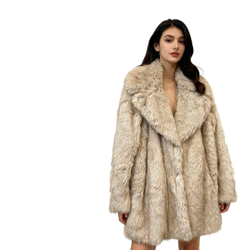 Faux Fur Oversized Coat – Elegant Winter Outerwear