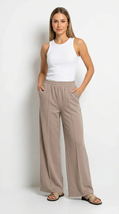 Relaxed Fit Elastic Waist Pants – Lightweight Everyday Comfort - 789