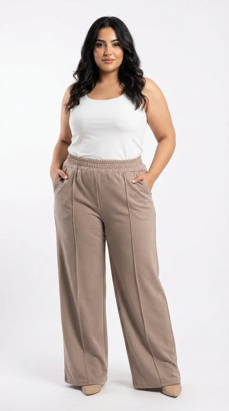 Relaxed Fit Elastic Waist Pants – Lightweight Everyday Comfort - 789