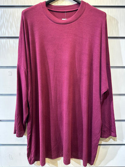 Relaxed Fit Long Sleeve Tunic – Vibrant Multi-Color Options