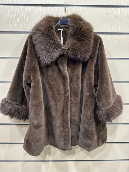 Faux Fur Collar Oversized Winter Coat