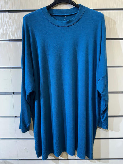 Relaxed Fit Round Neck Long Sleeve Tunic