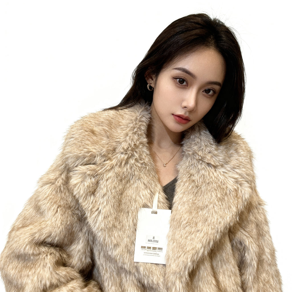 Faux Fur Oversized Coat – Elegant Winter Outerwear