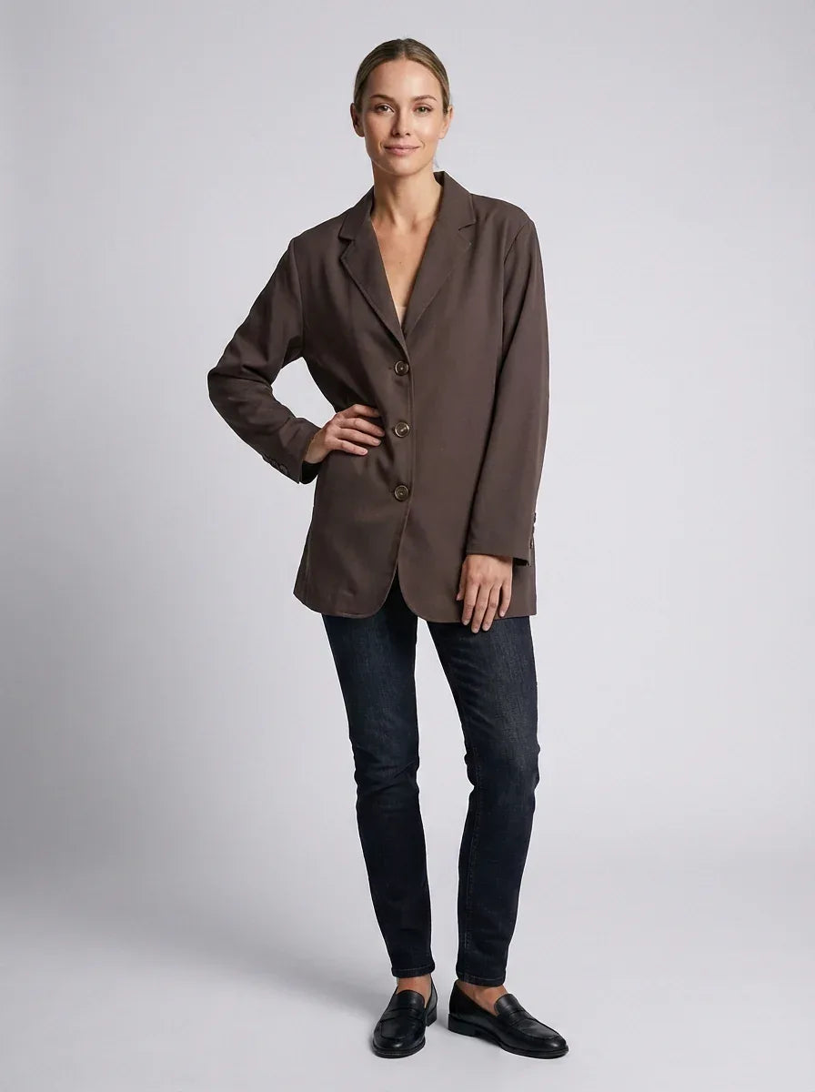 Relaxed Boyfriend Blazer – Everyday Oversized Layering Essential - 789