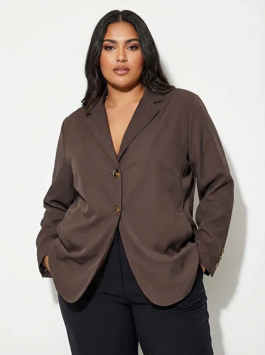 Relaxed Boyfriend Blazer – Everyday Oversized Layering Essential - 789