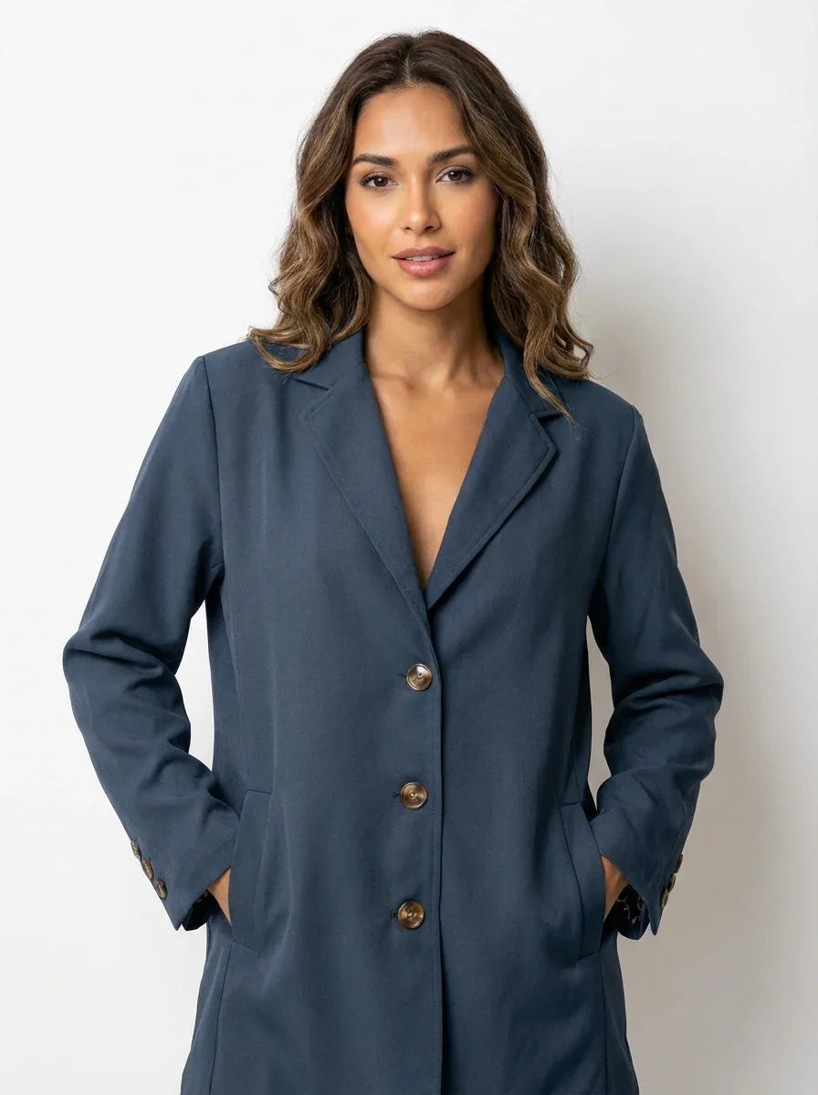 Relaxed Boyfriend Blazer – Everyday Oversized Layering Essential - 789