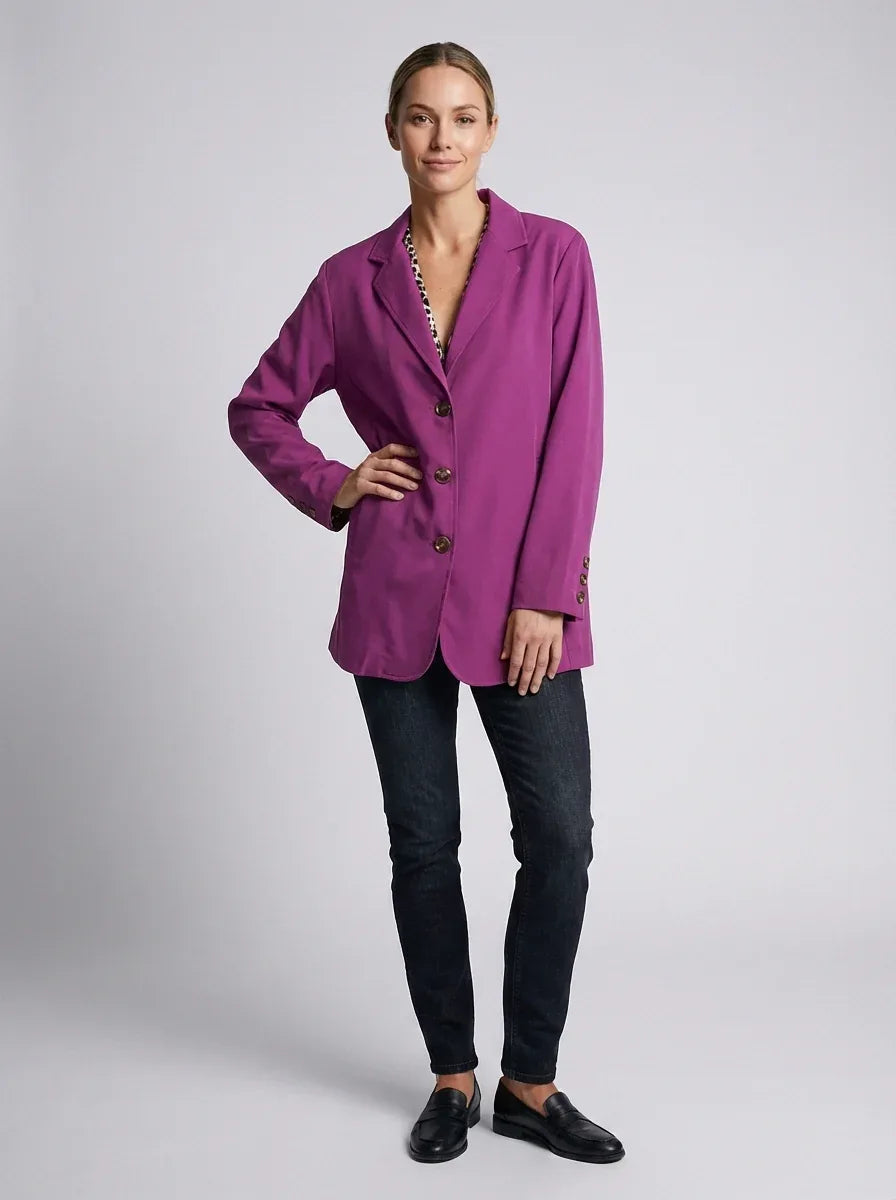 Relaxed Boyfriend Blazer – Everyday Oversized Layering Essential - 789