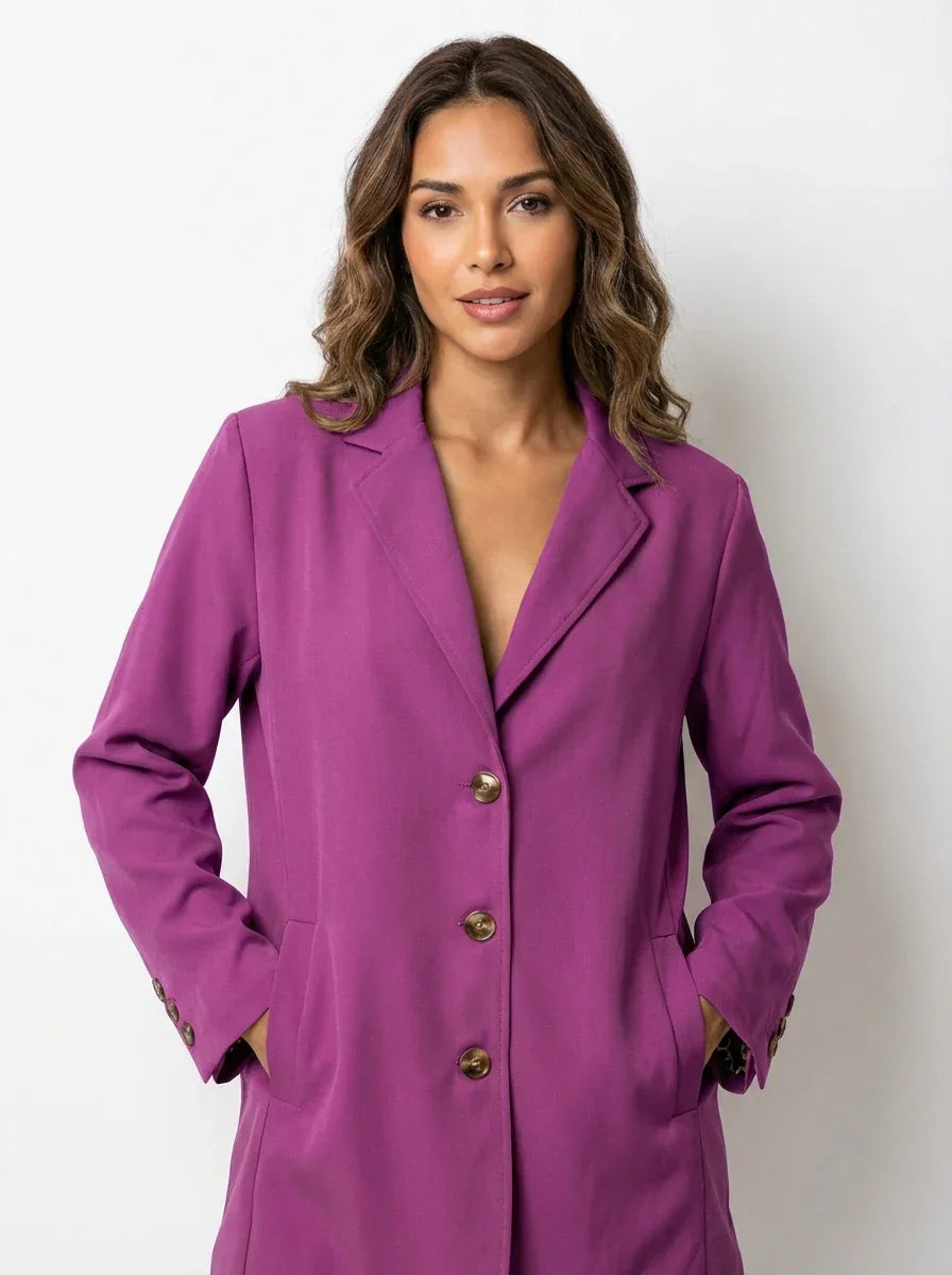 Relaxed Boyfriend Blazer – Everyday Oversized Layering Essential - 789