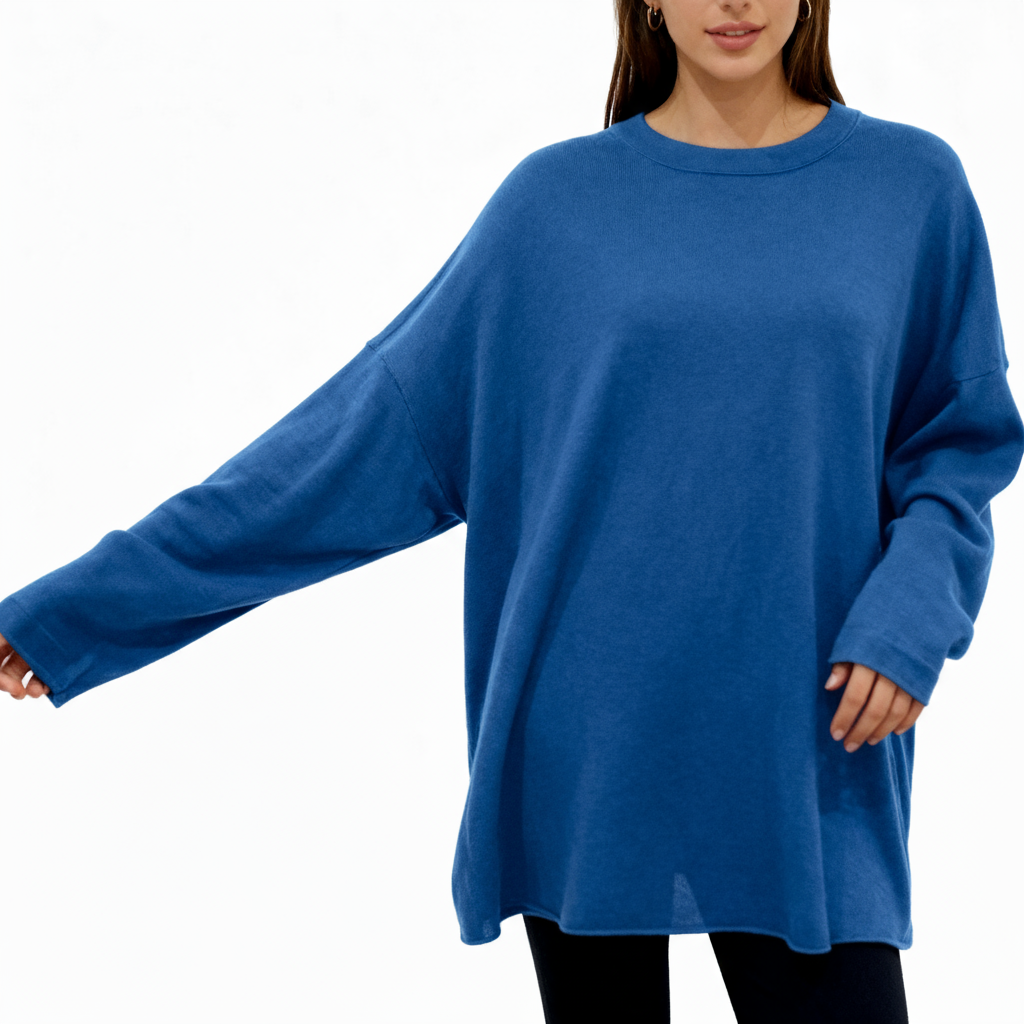 Relaxed Fit Long Sleeve Tunic – Vibrant Multi-Color Options