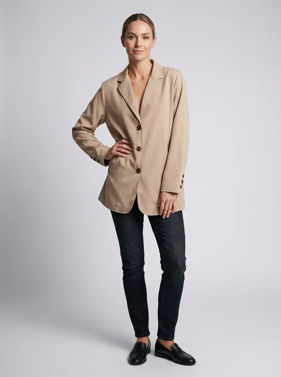 Relaxed Boyfriend Blazer – Everyday Oversized Layering Essential - 789