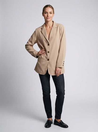 Relaxed Boyfriend Blazer – Everyday Oversized Layering Essential - 789