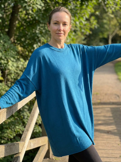 Relaxed Fit Round Neck Long Sleeve Tunic