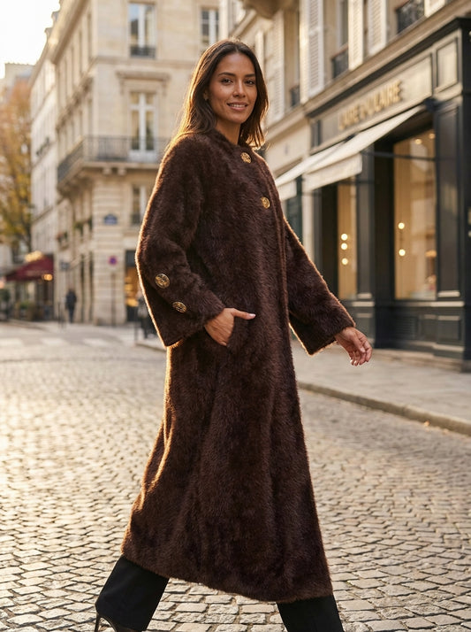 Oversized Fuzzy Longline Cardigan Coat – Ultra-Soft Winter Essential